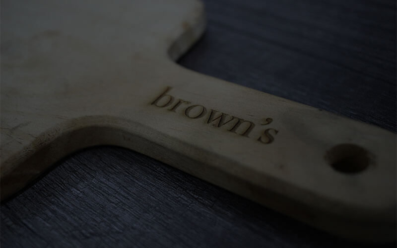 Brown's Food Cheese Board Laser Engraving